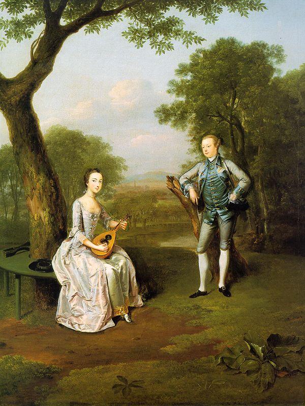 Arthur Devis Sir Nathaniel and Lady Caroline Curzon France oil painting art